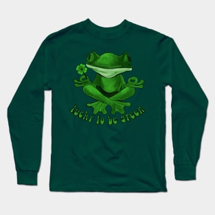 Lucky to be Green Irish Frog Long Sleeve T-Shirt